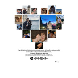 Spotify Kodlu Kalp Posteri ( ÇERÇEVESİZ)
