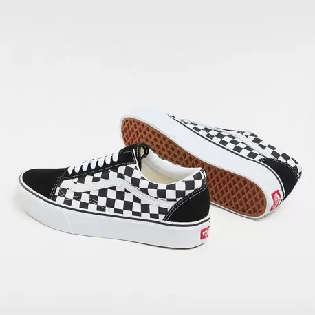 Vans Checkerboard Platform Old Skool (4 Cm Topuk Boyu)
