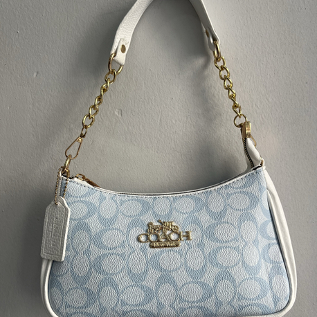 Coach Monogram Omuz Çantası – Açık Mavi