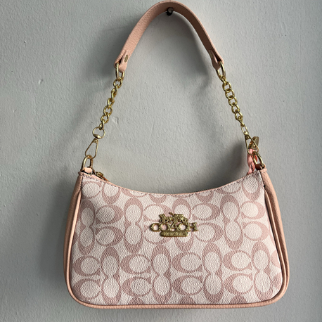 Coach Monogram Omuz Çantası – Pudra Pembe