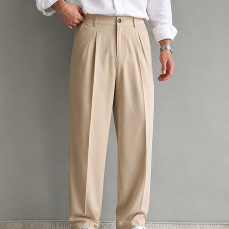 Bej Baggy Kumaş Premium Pantolon