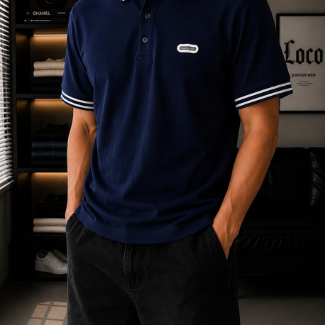 Louis Vuitton Lacivert Polo Yaka Tshirt