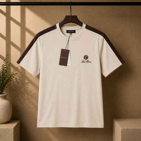 Loro Piana Bej-Kahve Tshirt