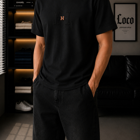 Hermes Kalın Kumaş Oversize Tshirt