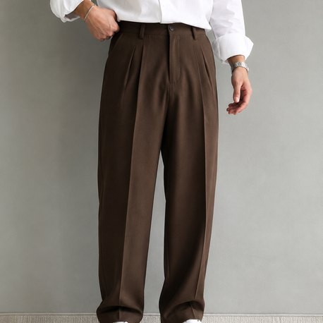 Kahverengi Baggy Kumaş Premium Pantolon