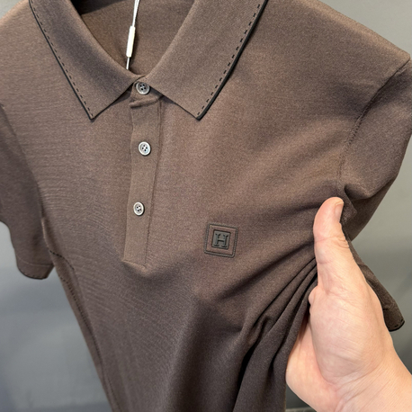 İthal Hermes Triko Polo Kahverengi 