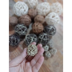 Sarmaşık top 3 cm Doğal Renk 10 Adet