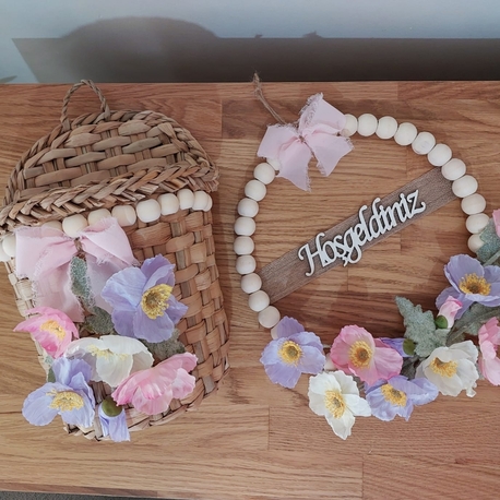 Rosary Gelincik Temalı Kapı Sepeti