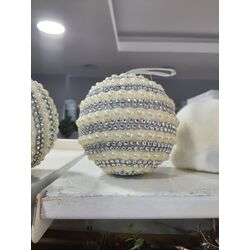 Yılbaşı Topu 13 cm Incili