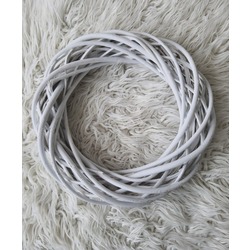 30 cm Bambu Çelenk Beyaz