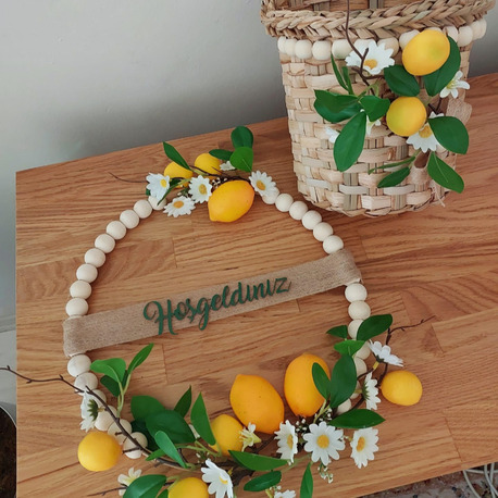 Limonlu Set (Kapı Süsü+Sepet)