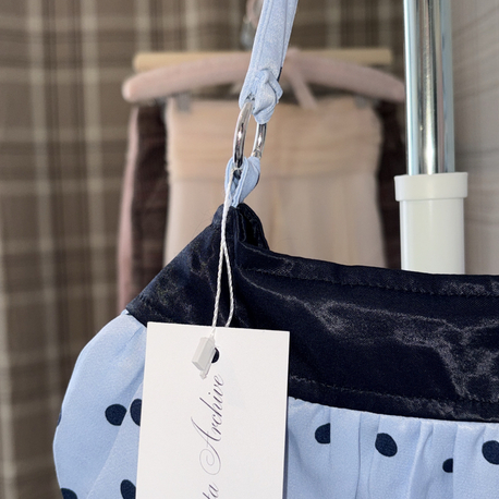 Baby Blue Button Bag