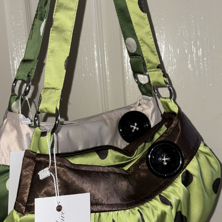 Matcha Satin Button Bag