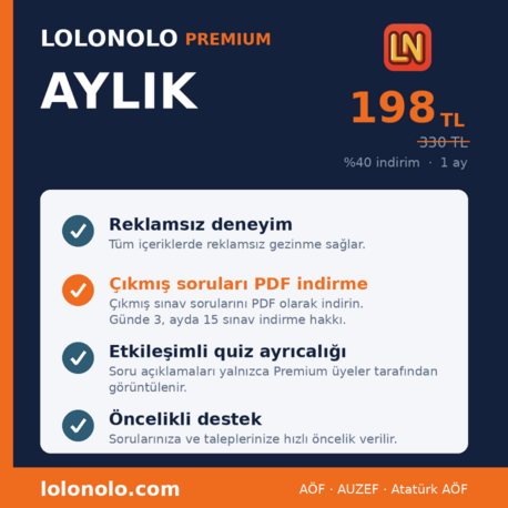 Premium Üyelik  LOLONOLO / AYLIK