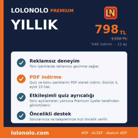 Premium Üyelik LOLONOLO / YILLIK