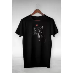 Kedi Tasarımlı T-shirt
