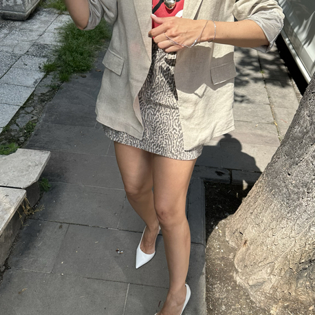 Ham Keten Astarlı Blazer