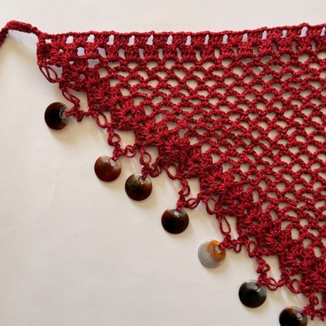 El Örgüsü Kırmızı şal ve bandana