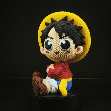 One Piece Örgü Desenli Luffy Figürü