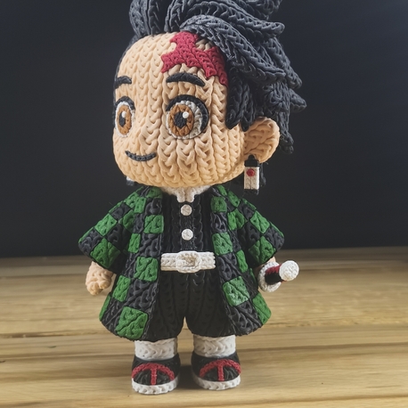 Demon Slayer Tanjiro Örgü Desenli Figür