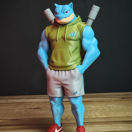 Blastoise Urban (Sokak Stili) Kapüşonlu Özel Tasarım Figür

