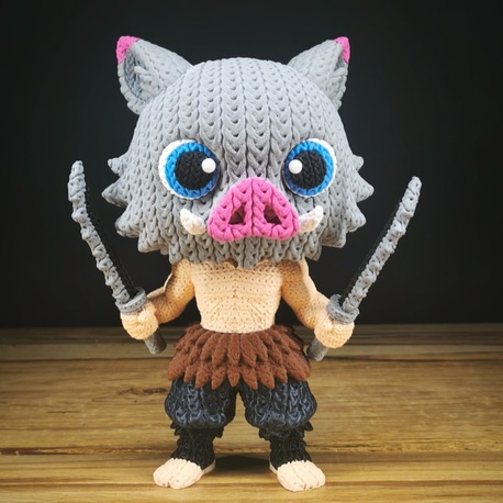 Demon Slayer Örgü Desenli İnosuke Figürü