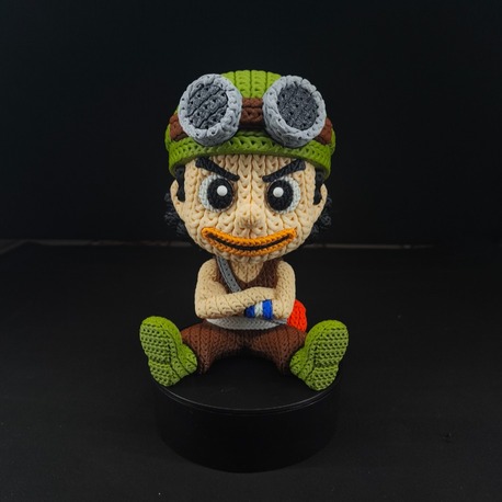 One Piece Örgü Desenli Usopp Figürü