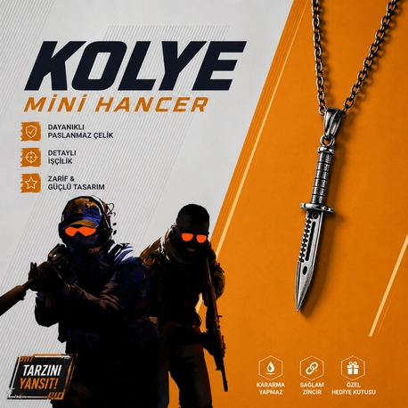 CS2 Bayonet Kolye (Çelik)