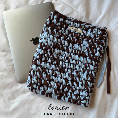 Laptop Case (Brown - Baby Blue)