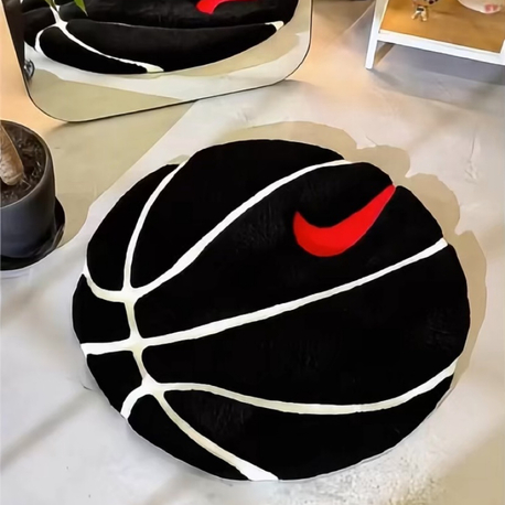 Siyah Beyaz Dekoratif Halı