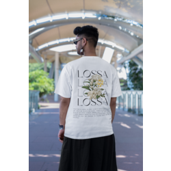 Lossa Rose Oversize T-Shirt (Beyaz)