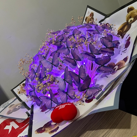 3D kelebek buketi