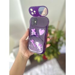 iPhone Aynalı Mor Kılıf
