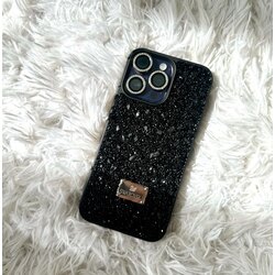 iPhone Swarovski Siyah Taşlı Kılıf