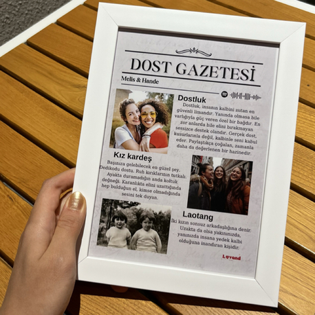 Kişiye özel tasarım çerçeve-5(dost gazetesi)