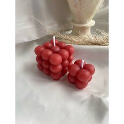 Kırmızı Bubble Soya Mum Seti