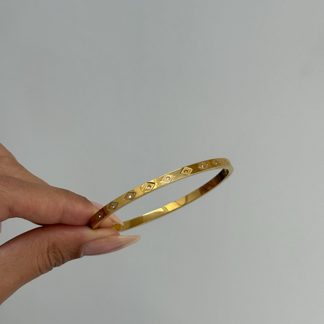 Çelik İnce Göz Kelepçe | Gold