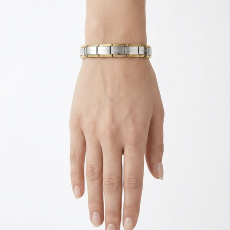 Çelik Silver Gold Nomination Unisex Bileklik