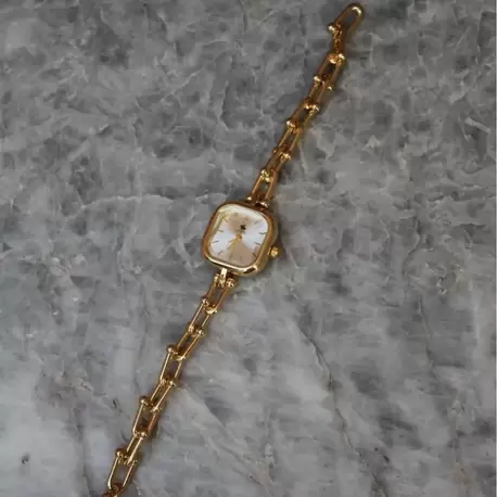 Luna Gold Kare Kadranlı Çelik Kadın Saat