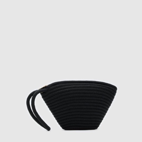 Handmade Hasır Clutch Çanta Siyah