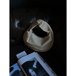 Mabel |  Krem Örgü Desen Düğüm Çanta