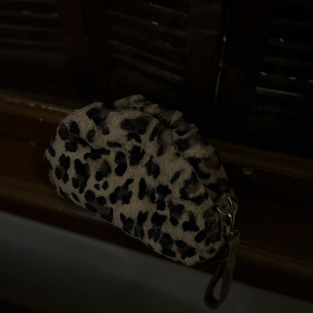 Leopar Peluş Clutch
