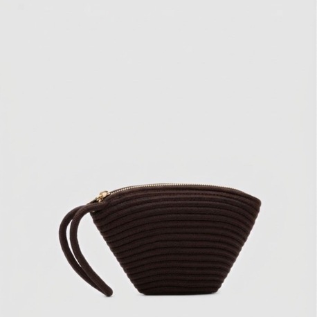 Handmade Hasır Clutch Çanta Acı Kahve