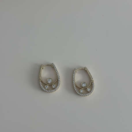 Xuping 14K Taşlı Retro Küpe 