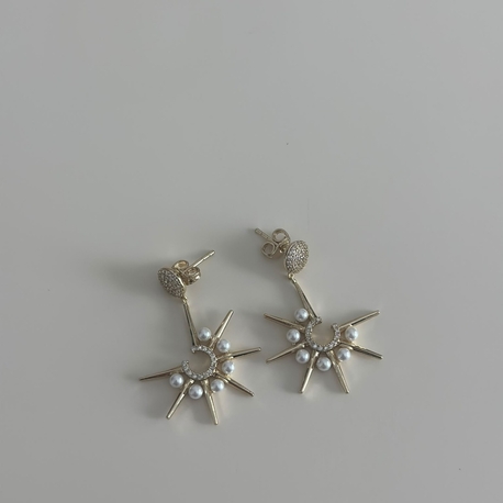 Xuping 14K Taşlı İncili Küpe 