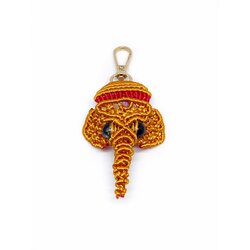 Handmade Macrame Elephant Charm