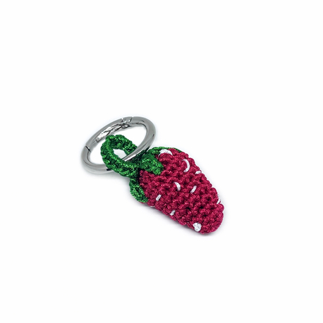 Handmade Crochet Strawberry Charm