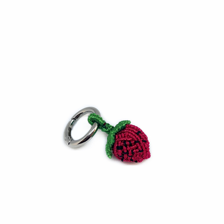 Handmade Macrame Strawberry Charm