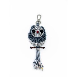 Handmade Macrame Owl Charm