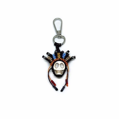 Handmade Macrame Skull Charm